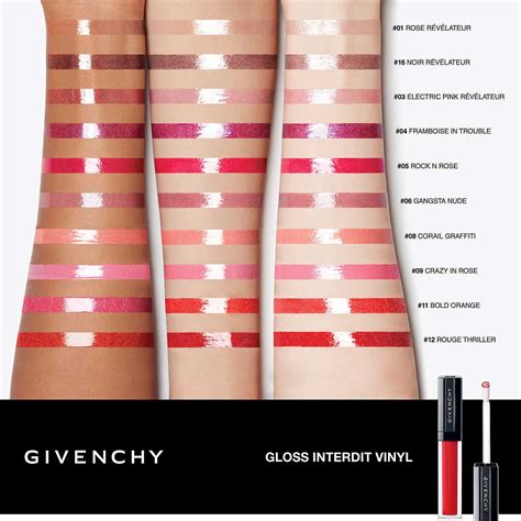 givenchy lip balm swatches|givenchy lip gloss interdit.